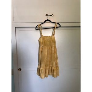 SHEIN mustard gingham sundress, size XS.